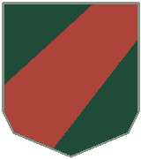 Schematic company badge; pattern described below.
